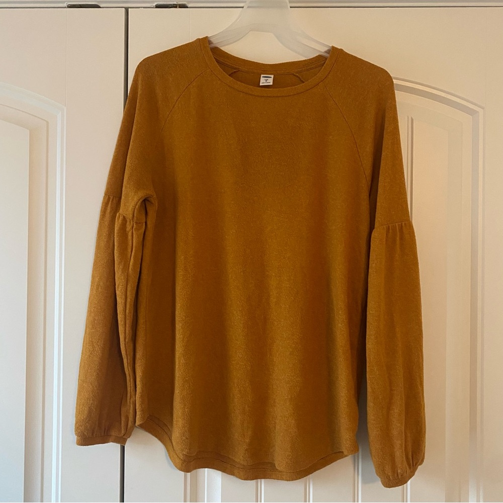 Old Navy Luxe Dark Yellow/Gold Top